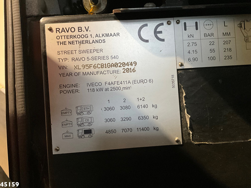 سياره كنس شوارع Ravo 540 CD Euro 6 with 3-rd brush: صورة 19