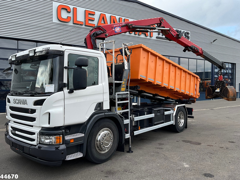 Scania P 320 HMF 12 Tonmeter Z-kraan + Kipper 11m³ - شاحنة قلاب, شاحنة كرين: صورة 1 Scania P 320 HMF 12 Tonmeter Z-kraan + Kipper 11m³ - شاحنة قلاب, شاحنة كرين: صورة 1