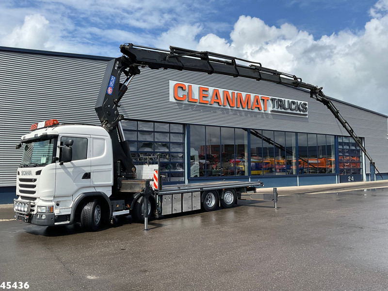 Scania R490 8x2 Euro 6 Retarder HMF 85 Tonmeter laadkraan + Fly-jib - شاحنة كرين: صورة 1 Scania R490 8x2 Euro 6 Retarder HMF 85 Tonmeter laadkraan + Fly-jib - شاحنة كرين: صورة 1