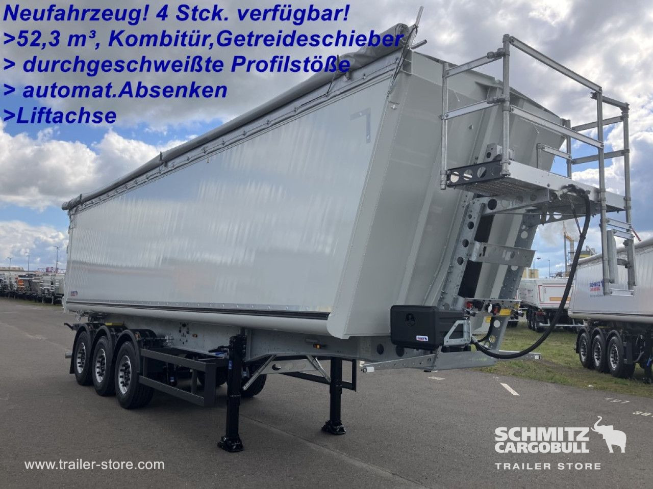 SCHMITZ Auflieger Kipper Alukastenmulde 52m³ - نصف مقطورة قلابة: صورة 1 SCHMITZ Auflieger Kipper Alukastenmulde 52m³ - نصف مقطورة قلابة: صورة 1