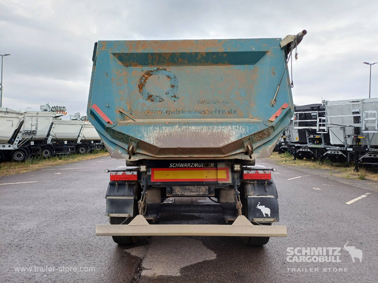 نصف مقطورة قلابة SCHWARZMUELLER Auflieger Kipper Stahlrundmulde 26m³: صورة 8