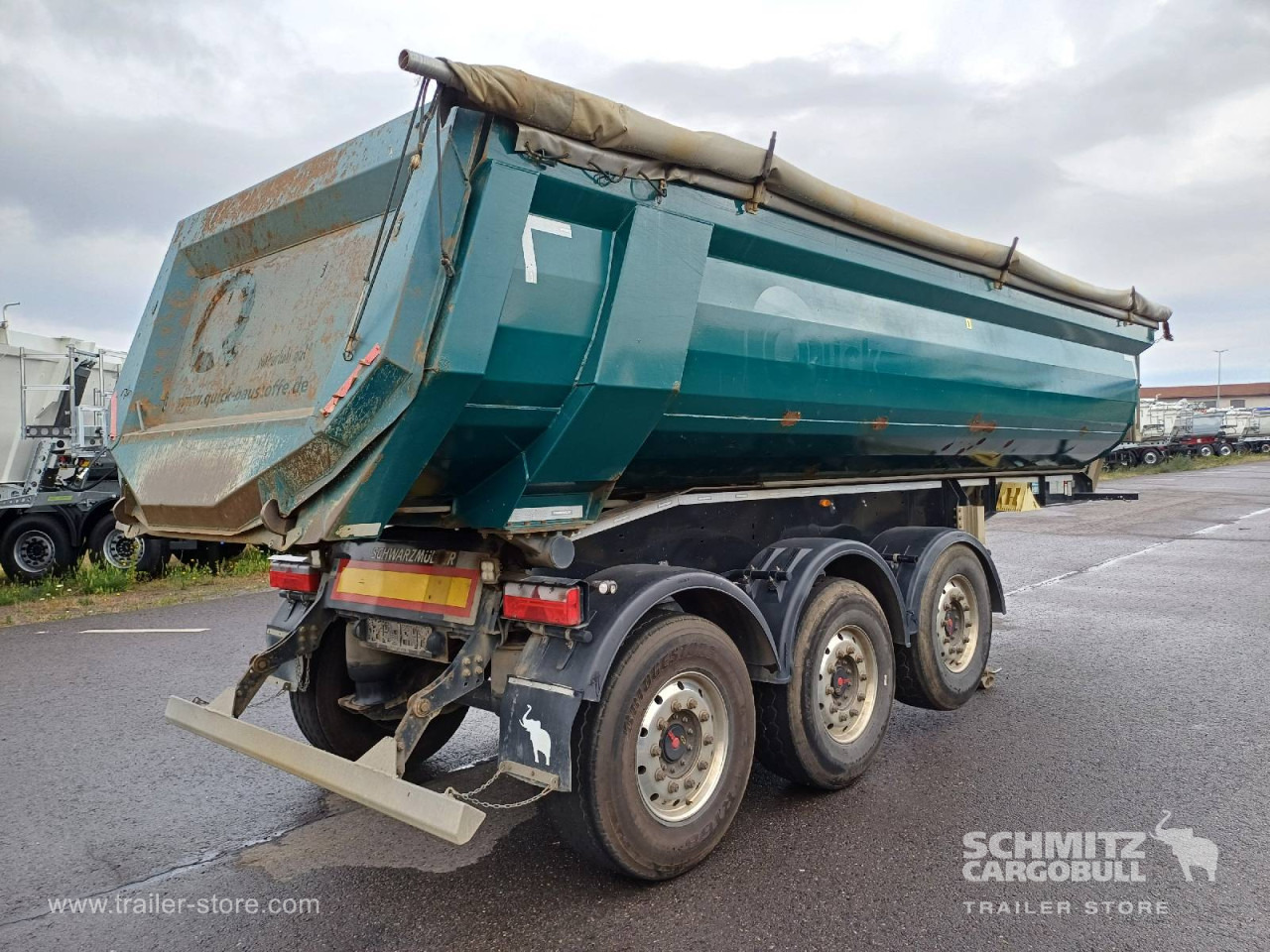 نصف مقطورة قلابة SCHWARZMUELLER Auflieger Kipper Stahlrundmulde 26m³: صورة 7