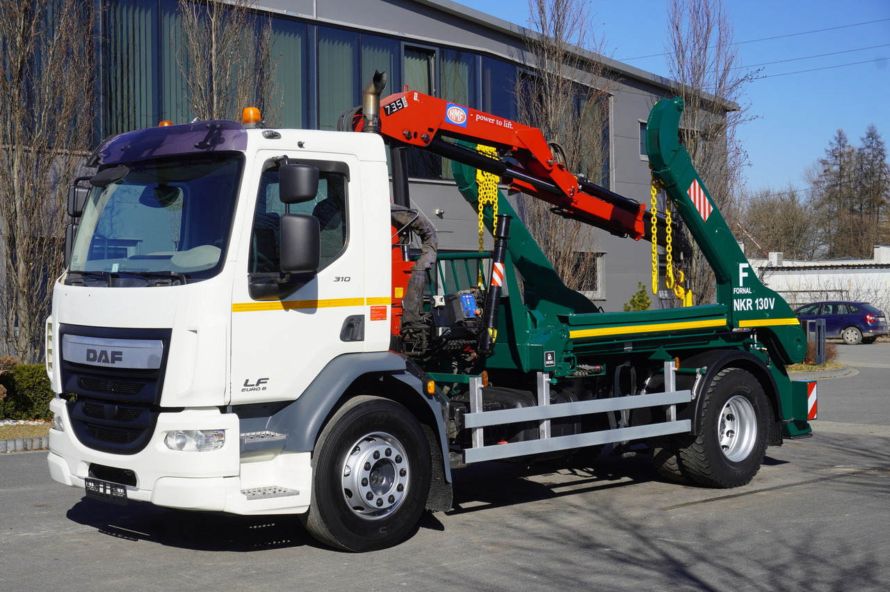 DAF LF 18.310 E6 / Skip loader Fornal NKR 130V / HDS HMF 735 K2 / Manual gearbox - شاحنة كرين: صورة 1 DAF LF 18.310 E6 / Skip loader Fornal NKR 130V / HDS HMF 735 K2 / Manual gearbox - شاحنة كرين: صورة 1