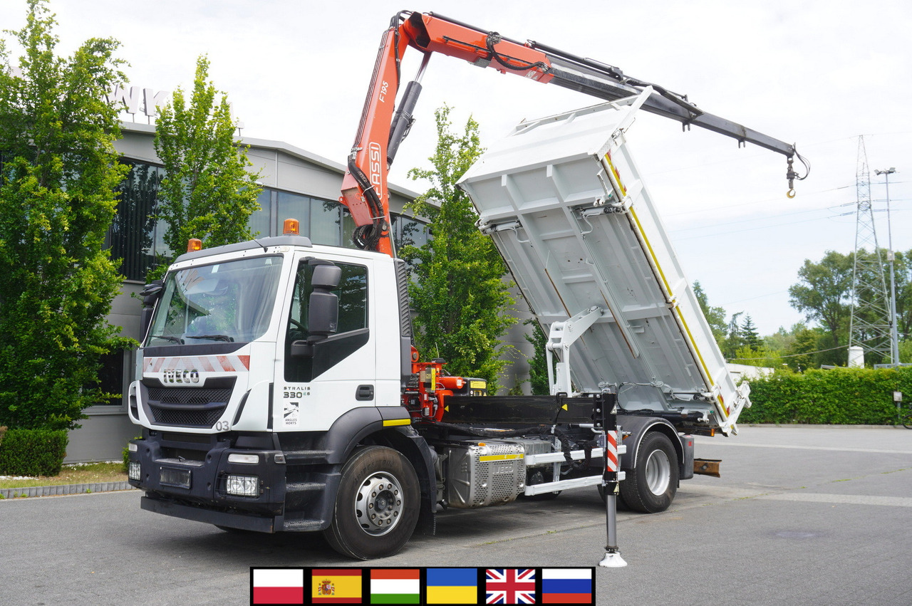 IVECO STRALIS 330 E6 / FASSI 195A 8.5 T / 3-side tipper - شاحنة كرين: صورة 1 IVECO STRALIS 330 E6 / FASSI 195A 8.5 T / 3-side tipper - شاحنة كرين: صورة 1