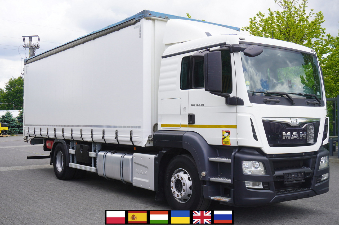 MAN TGS 18.440 / 19 EPAL curtainsider / Sleeper cab - شاحنة ذات ستائر جانبية: صورة 1 MAN TGS 18.440 / 19 EPAL curtainsider / Sleeper cab - شاحنة ذات ستائر جانبية: صورة 1