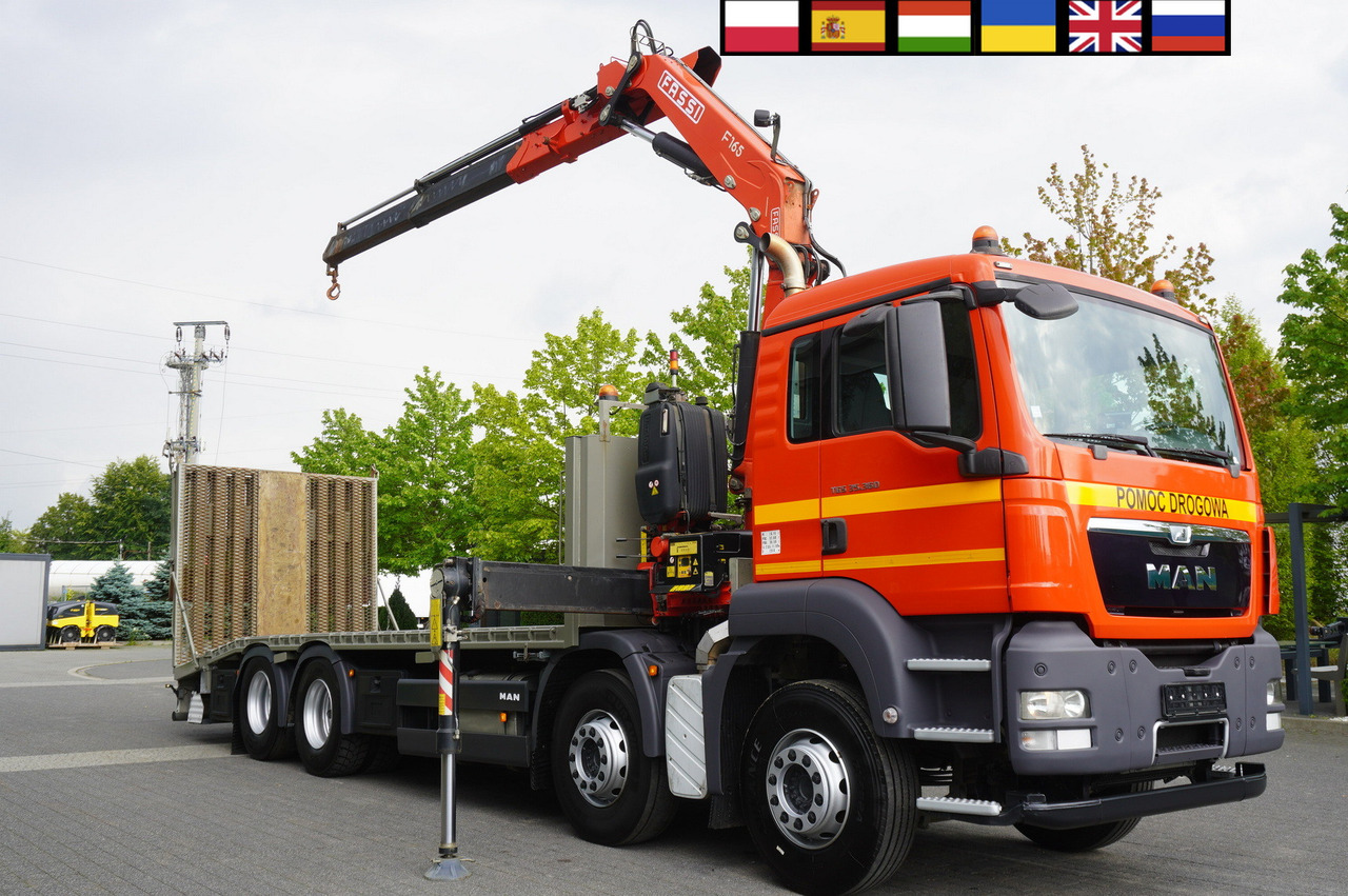 MAN TGS 35.360 E5 8x2 / FASSI F165 / 5.4 T cap. / 8.25 m reach - شاحنة نقل سيارات شاحنة, شاحنة كرين: صورة 1 MAN TGS 35.360 E5 8x2 / FASSI F165 / 5.4 T cap. / 8.25 m reach - شاحنة نقل سيارات شاحنة, شاحنة كرين: صورة 1