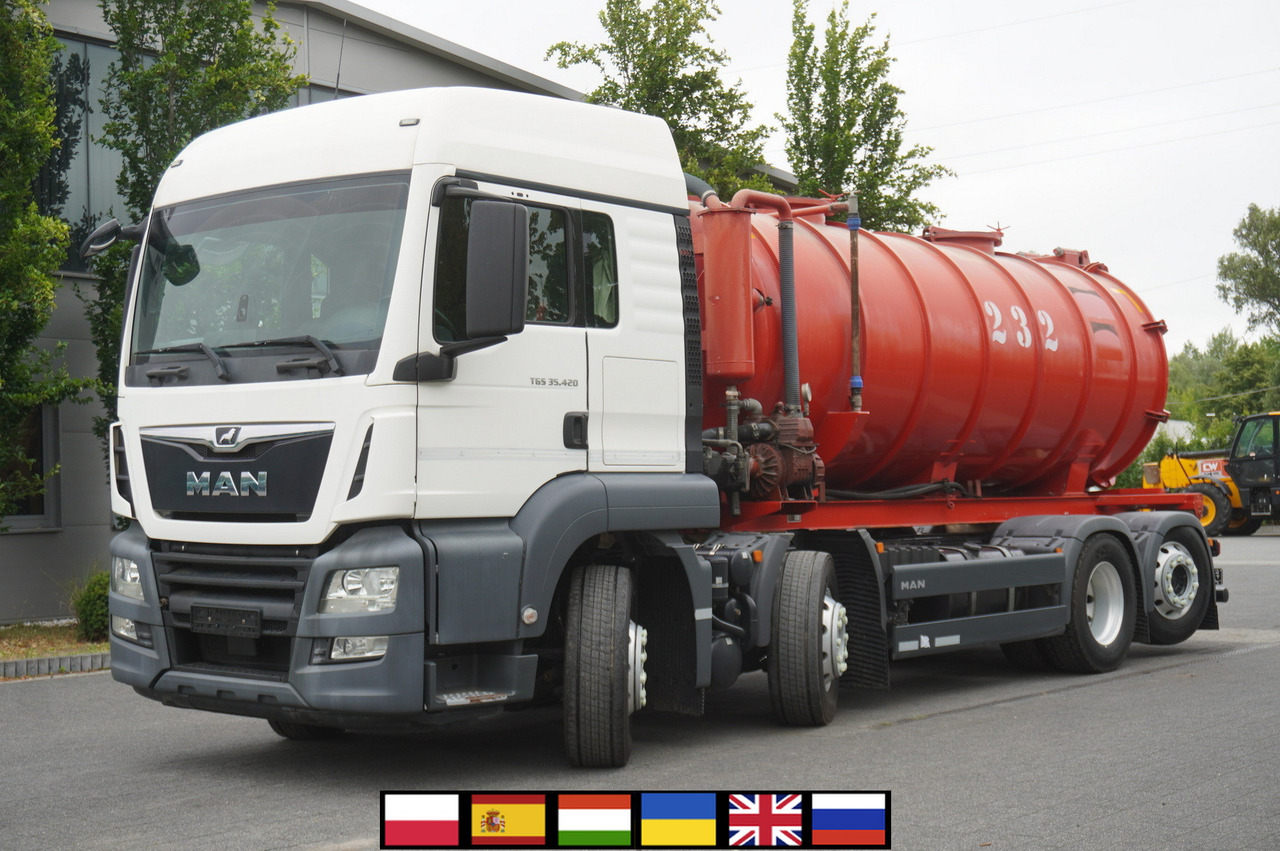 MAN TGS 35.420 8×2 / NEW septic barrel 13000 L / 3 steered axles - حاقن الطين: صورة 1 MAN TGS 35.420 8×2 / NEW septic barrel 13000 L / 3 steered axles - حاقن الطين: صورة 1