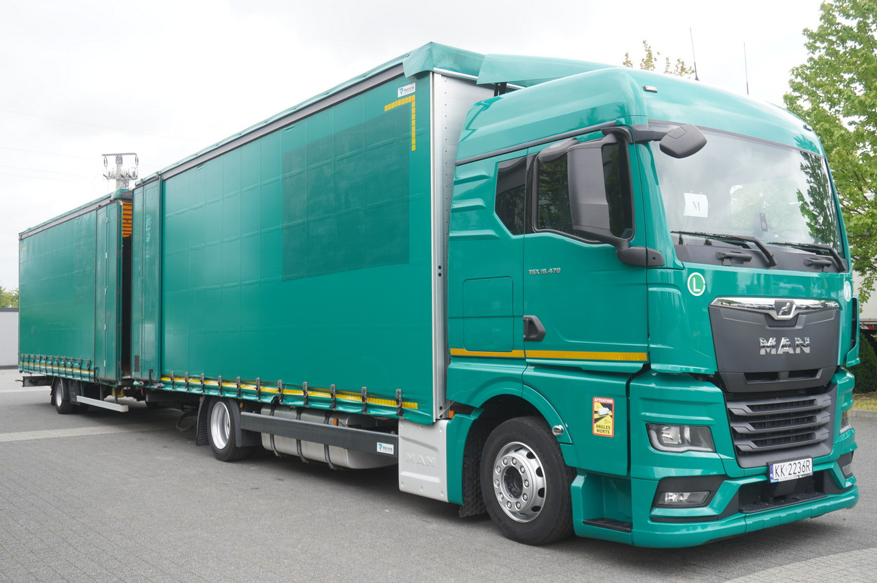 MAN TGX 18.470 / Trailer 19 EPAL / Curtainsider 19 EPAL / 2022 / Retarder / 15 units - شاحنة ذات ستائر جانبية: صورة 2 MAN TGX 18.470 / Trailer 19 EPAL / Curtainsider 19 EPAL / 2022 / Retarder / 15 units - شاحنة ذات ستائر جانبية: صورة 2