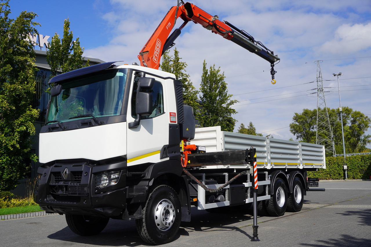 RENAULT K380 6×4 / FASSI F175 crane 7.85 t / 120 thousand km! / 2-sided tipper - شاحنة كرين: صورة 4 RENAULT K380 6×4 / FASSI F175 crane 7.85 t / 120 thousand km! / 2-sided tipper - شاحنة كرين: صورة 4