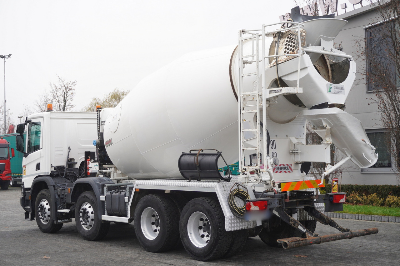 SCANIA P410 XT 8x4 / 80 tho. km!!! / SCHWING-STATTER AM 9 FHC 9 m3 concrete mixer - شاحنة خلاطة خرسانة: صورة 4 SCANIA P410 XT 8x4 / 80 tho. km!!! / SCHWING-STATTER AM 9 FHC 9 m3 concrete mixer - شاحنة خلاطة خرسانة: صورة 4