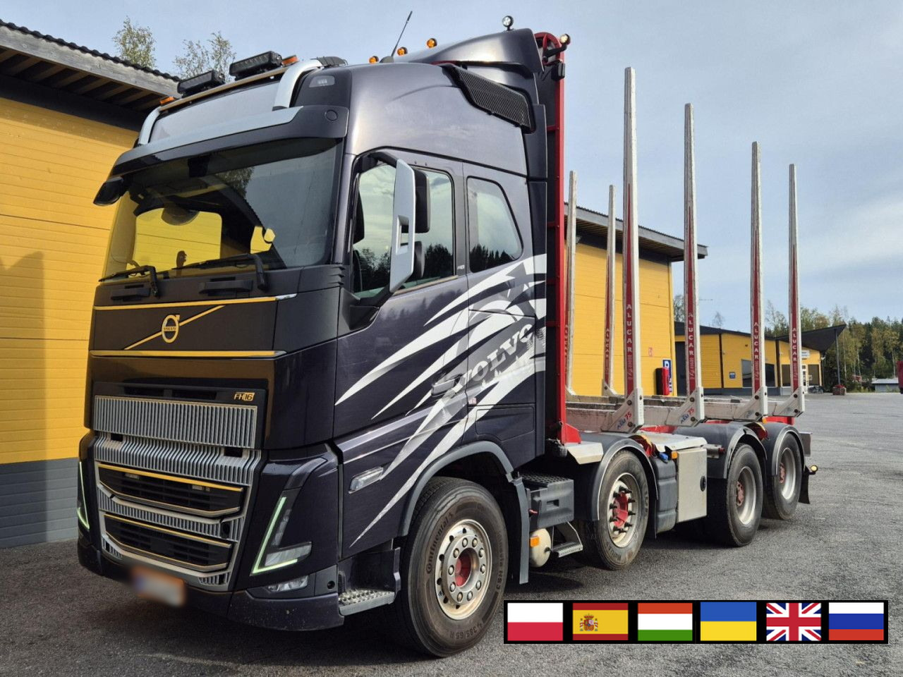 VOLVO FH 750 8x4 / 2 lifted axles / timber truck - شاحنة قطع الأشجار: صورة 1 VOLVO FH 750 8x4 / 2 lifted axles / timber truck - شاحنة قطع الأشجار: صورة 1