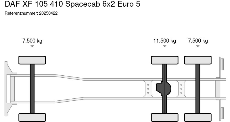 شاحنات مسطحة DAF XF 105 410 Spacecab 6x2 Euro 5: صورة 13 شاحنات مسطحة DAF XF 105 410 Spacecab 6x2 Euro 5: صورة 13