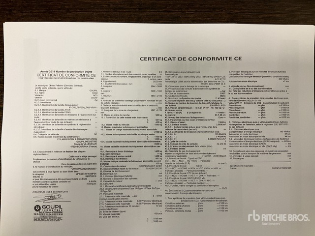 2019 Goupil G4M Electric Utility Vehicle - سيارة خدمات/ سيارة خاصة: صورة 2 2019 Goupil G4M Electric Utility Vehicle - سيارة خدمات/ سيارة خاصة: صورة 2