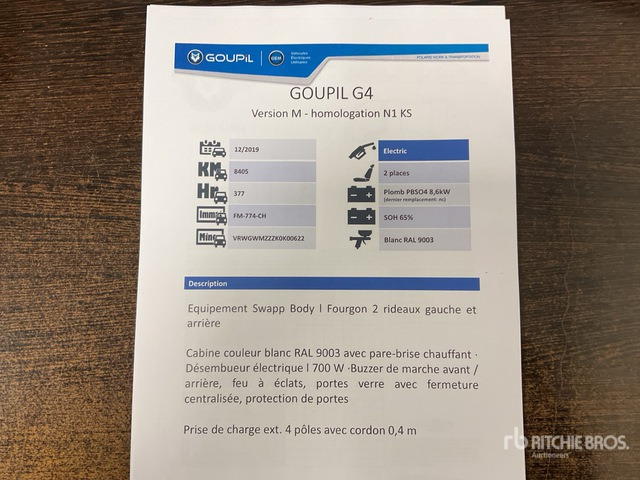 2019 Goupil G4M Electric Utility Vehicle - سيارة خدمات/ سيارة خاصة: صورة 3 2019 Goupil G4M Electric Utility Vehicle - سيارة خدمات/ سيارة خاصة: صورة 3