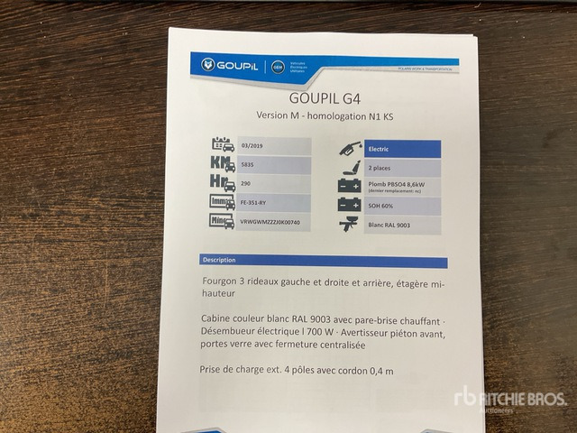 2019 Goupil G4M Electric Utility Vehicle - سيارة خدمات/ سيارة خاصة: صورة 3 2019 Goupil G4M Electric Utility Vehicle - سيارة خدمات/ سيارة خاصة: صورة 3