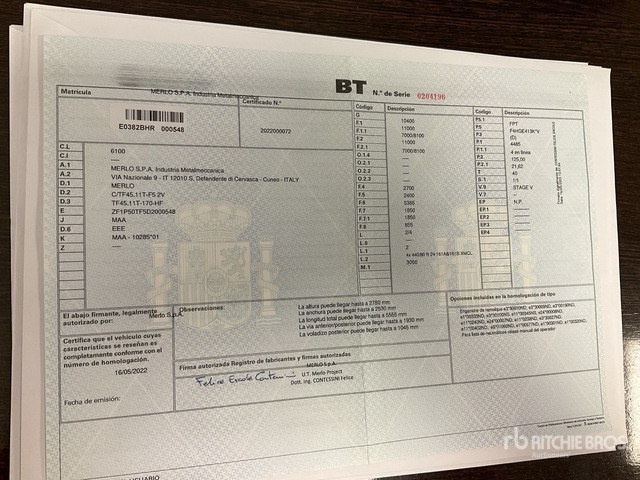 2022 Merlo TF45.11T-170 Telehandler - آلة رفع ونقل تلسكوبية: صورة 2 2022 Merlo TF45.11T-170 Telehandler - آلة رفع ونقل تلسكوبية: صورة 2