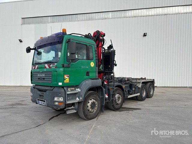 2006 MAN TGA 35.350 8x4 Camion Ampliroll Grue Palfi ... Roll-Off Truck - شاحنة برافعة خطافية, شاحنة كرين: صورة 1 2006 MAN TGA 35.350 8x4 Camion Ampliroll Grue Palfi ... Roll-Off Truck - شاحنة برافعة خطافية, شاحنة كرين: صورة 1