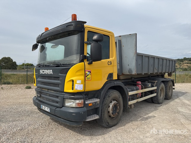 2008 Scania P380 6x4 Camion Amplirol 6x4 Roll-Off Truck - شاحنة برافعة خطافية: صورة 1 2008 Scania P380 6x4 Camion Amplirol 6x4 Roll-Off Truck - شاحنة برافعة خطافية: صورة 1