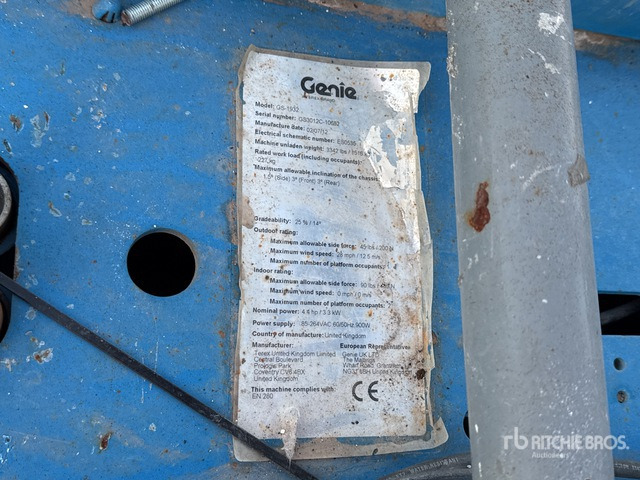 2012 Genie GS1932 Nacelle Ciseau (Inoperable) Scissor Lift - مرفاع مقصي: صورة 3 2012 Genie GS1932 Nacelle Ciseau (Inoperable) Scissor Lift - مرفاع مقصي: صورة 3