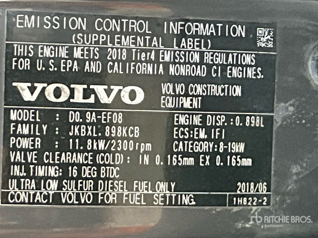 2018 Volvo EC18D Mini Excavator: <6.6t - حفار صغير: صورة 5 2018 Volvo EC18D Mini Excavator: <6.6t - حفار صغير: صورة 5