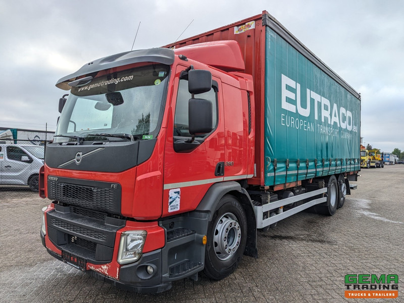Volvo FE 280 6x2 Slaapcab Euro6 - BDF / SchuifzeilenBak 7.5M + Laadklep 1500KG - Rongpotten/Rongen - شاحنة ذات ستائر جانبية: صورة 1 Volvo FE 280 6x2 Slaapcab Euro6 - BDF / SchuifzeilenBak 7.5M + Laadklep 1500KG - Rongpotten/Rongen - شاحنة ذات ستائر جانبية: صورة 1