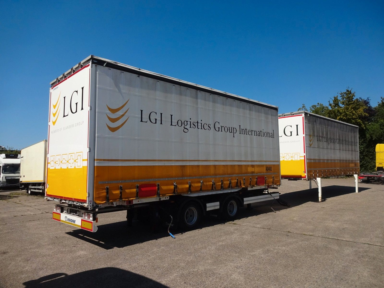 حاوية ذات ستائر جانبية Krone 2 x WB 7,82 Jumbo, Hubdach, Edscha + Anh. Tandem: صورة 15 حاوية ذات ستائر جانبية Krone 2 x WB 7,82 Jumbo, Hubdach, Edscha + Anh. Tandem: صورة 15