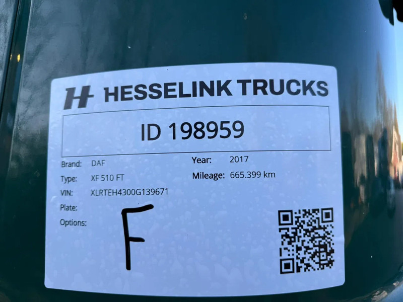 رأس تريلا DAF XF 510 SSC Super Space Retarder 665.300KM! Standklima Hydraulic: صورة 9