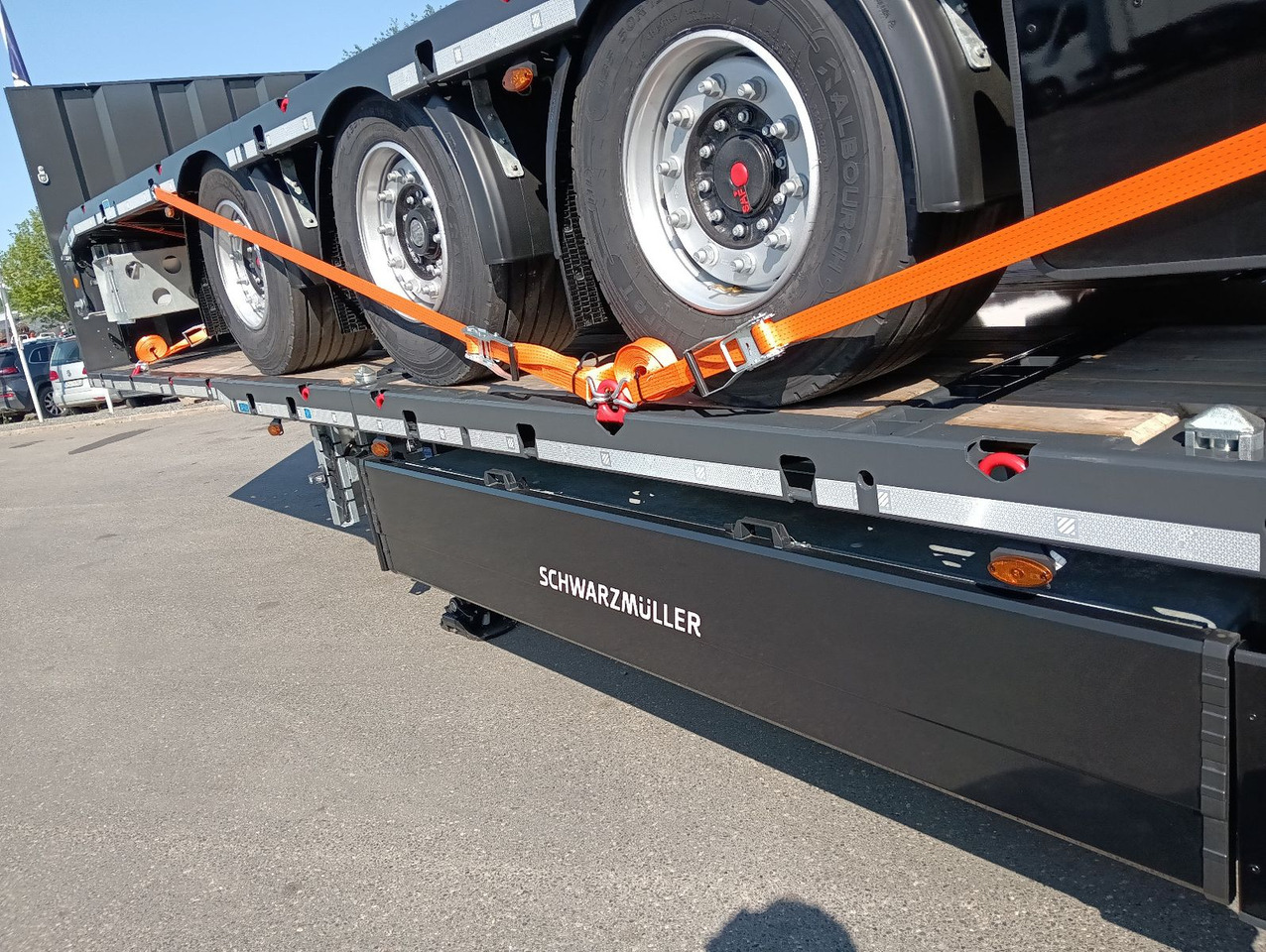 نصف مقطورة مسطحة Schwarzmüller 3Achs Tele Rampen TwistLock40+2x20"SAF Lenk+Lift: صورة 22