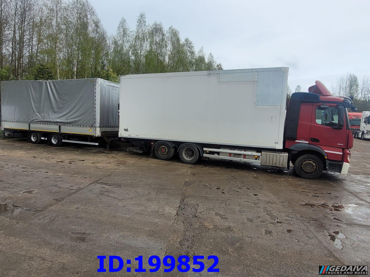 MERCEDES-BENZ Actros 2551 6x2 Euro5 + tilt trailer - شاحنة صندوقية: صورة 2 MERCEDES-BENZ Actros 2551 6x2 Euro5 + tilt trailer - شاحنة صندوقية: صورة 2