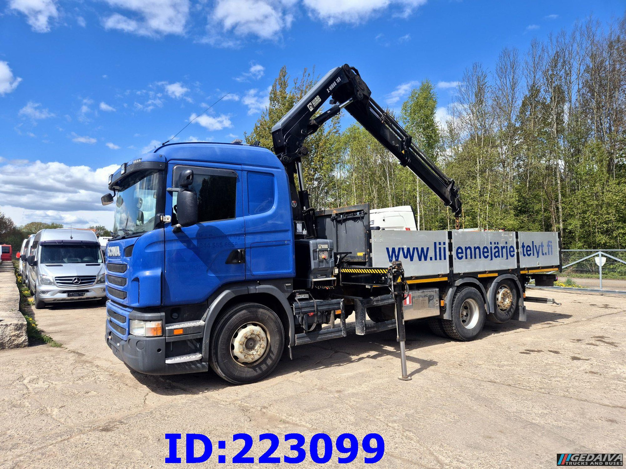SCANIA G440 6x2 + Crane HIAB X-Hiduo 188 - شاحنات مسطحة: صورة 1 SCANIA G440 6x2 + Crane HIAB X-Hiduo 188 - شاحنات مسطحة: صورة 1