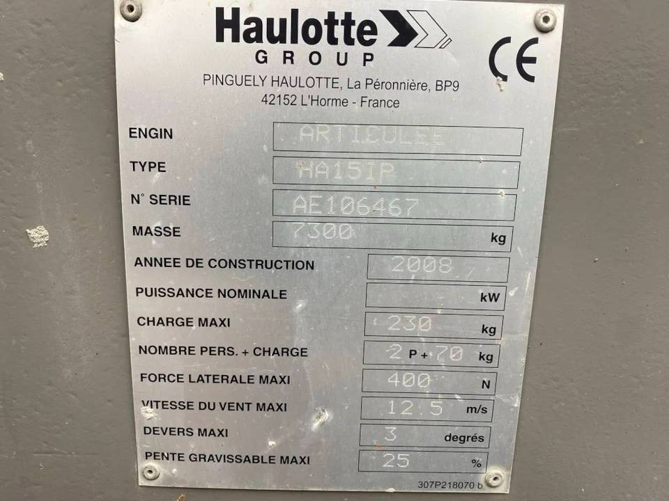 Haulotte HA 15 IP - مرفاع مفصلي: صورة 4 Haulotte HA 15 IP - مرفاع مفصلي: صورة 4