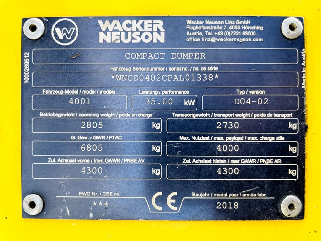 Neuson 4001 (3941) - شاحنة قلابة صغيرة: صورة 3 Neuson 4001 (3941) - شاحنة قلابة صغيرة: صورة 3
