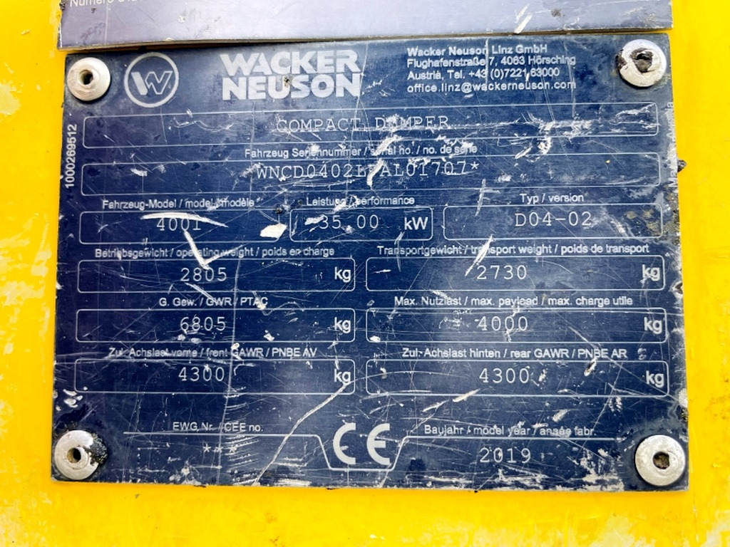 Neuson 4001 (4075) - شاحنة قلابة صغيرة: صورة 3 Neuson 4001 (4075) - شاحنة قلابة صغيرة: صورة 3