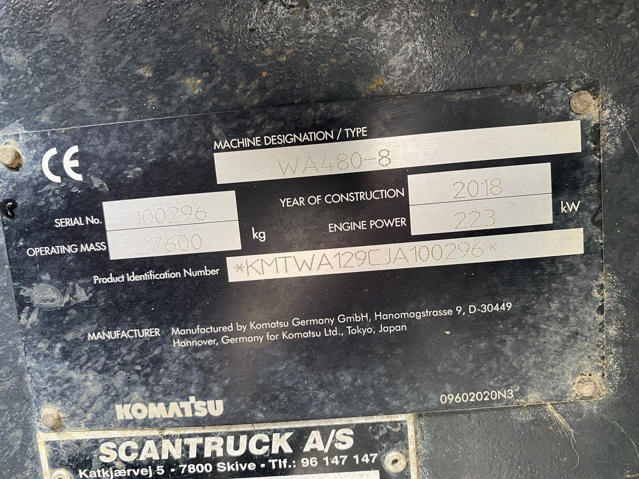 اللودر بعجل Komatsu WA480-8: صورة 12