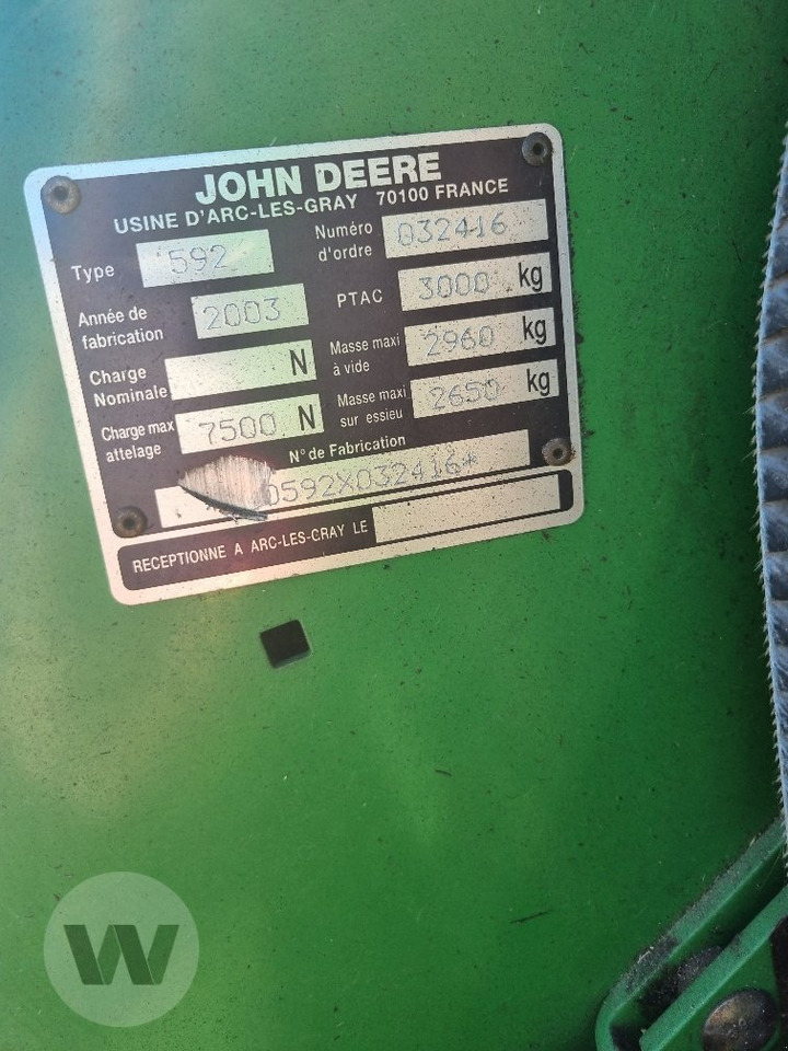 John Deere 592 - آلة بالات دائرية: صورة 2 John Deere 592 - آلة بالات دائرية: صورة 2