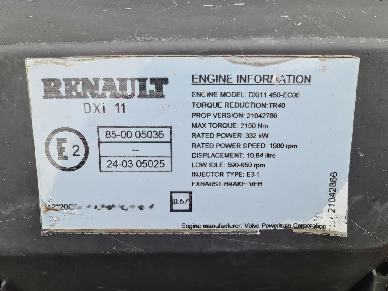 Renault PREMIUM DXI 11 450 410 - محرك - شاحنة: صورة 4 Renault PREMIUM DXI 11 450 410 - محرك - شاحنة: صورة 4