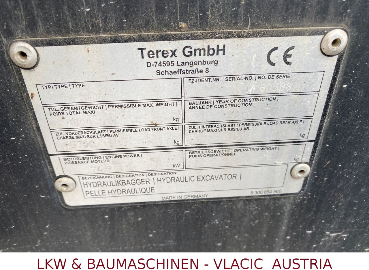 تأجير  Terex TW 110 Mobilbagger inkl.4Löffeln Terex TW 110 Mobilbagger inkl.4Löffeln: صورة 10