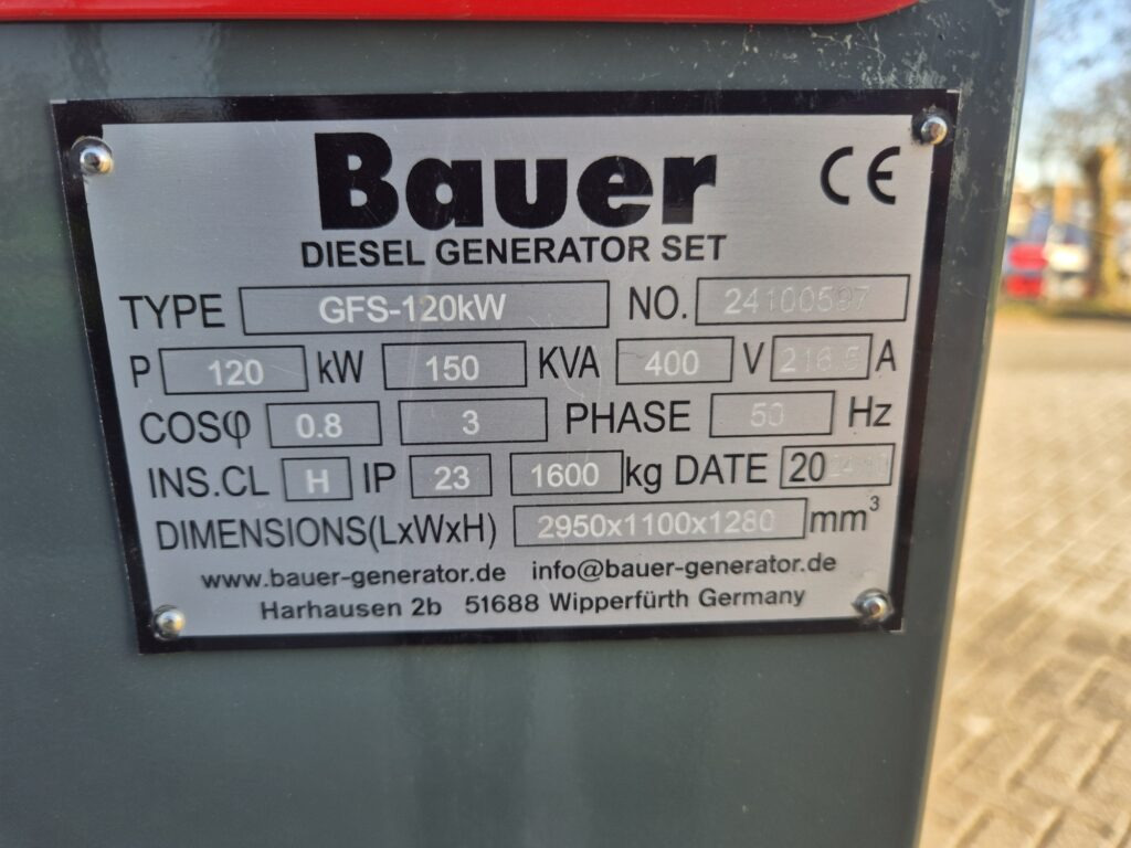 BAUER GFS-120 kW diesel generator - مجموعة المولد: صورة 4 BAUER GFS-120 kW diesel generator - مجموعة المولد: صورة 4