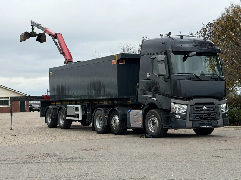 Renault T480 6x2 trekker 262dkm!! TRAILER WITH CRANE FOR SCREED! - رأس تريلا: صورة 1 Renault T480 6x2 trekker 262dkm!! TRAILER WITH CRANE FOR SCREED! - رأس تريلا: صورة 1