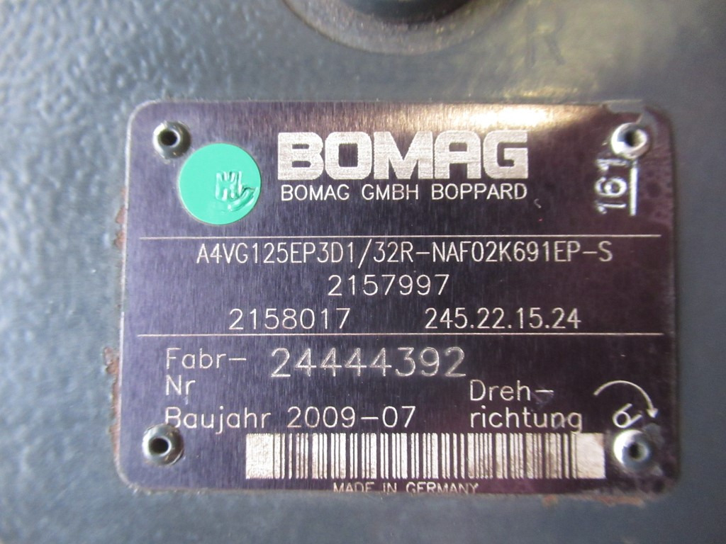 Bomag A4VG125EP3D1/32R-NAF02K691EP-S - - مضخة هيدروليكية - آلات الإنشاء: صورة 5 Bomag A4VG125EP3D1/32R-NAF02K691EP-S - - مضخة هيدروليكية - آلات الإنشاء: صورة 5