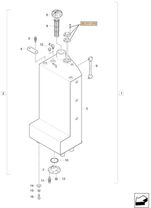 Case 3LML03100 - 31ML01018CG (HYDRAULIC TANK) - خزان الوقود - آلات الإنشاء: صورة 1 Case 3LML03100 - 31ML01018CG (HYDRAULIC TANK) - خزان الوقود - آلات الإنشاء: صورة 1