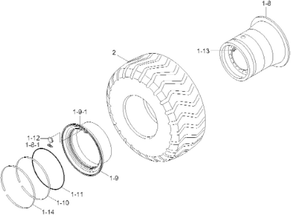 Case 81L6-01400 - الجنوط - آلات الإنشاء: صورة 1 Case 81L6-01400 - الجنوط - آلات الإنشاء: صورة 1