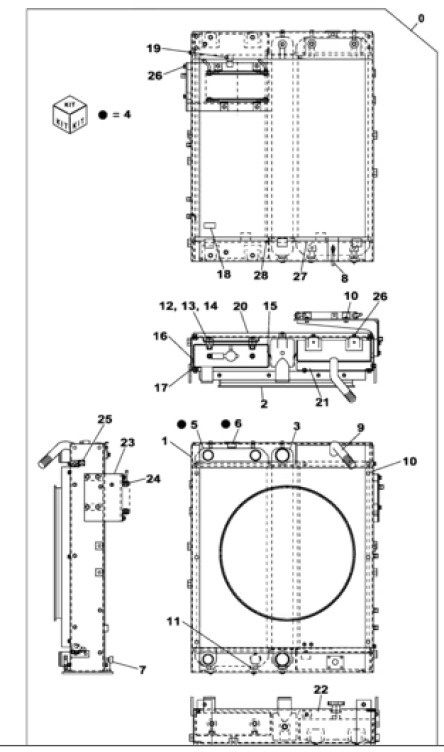 Case KNH10451 - KNH10450 - نظام التبريد - آلات الإنشاء: صورة 1 Case KNH10451 - KNH10450 - نظام التبريد - آلات الإنشاء: صورة 1