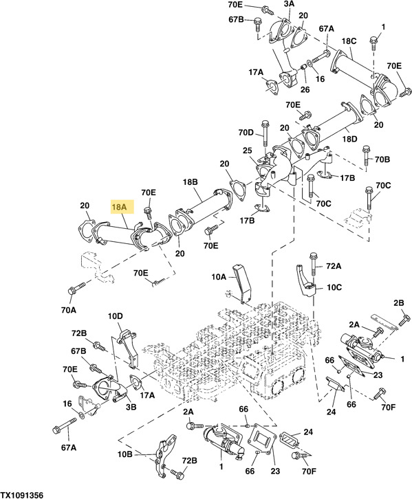 Hitachi 8976067173 - 87646088 - مبرد EGR - آلات زراعية: صورة 1 Hitachi 8976067173 - 87646088 - مبرد EGR - آلات زراعية: صورة 1