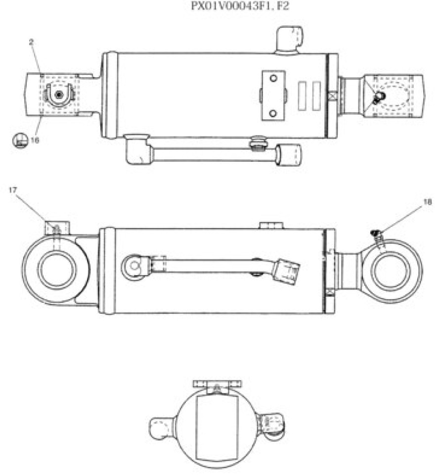 New Holland PX01V00043F2 - أسطوانة هيدروليكية - آلات زراعية: صورة 1 New Holland PX01V00043F2 - أسطوانة هيدروليكية - آلات زراعية: صورة 1