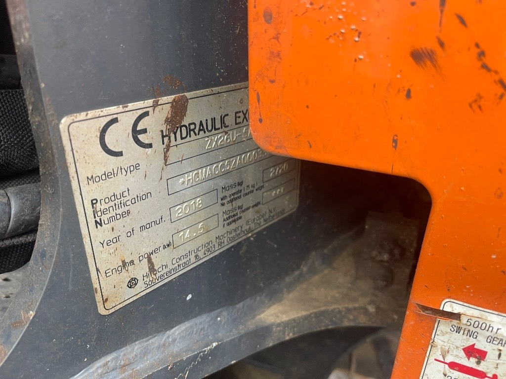 Hitachi ZX 26 U-5 A CLR - حفار صغير: صورة 5 Hitachi ZX 26 U-5 A CLR - حفار صغير: صورة 5