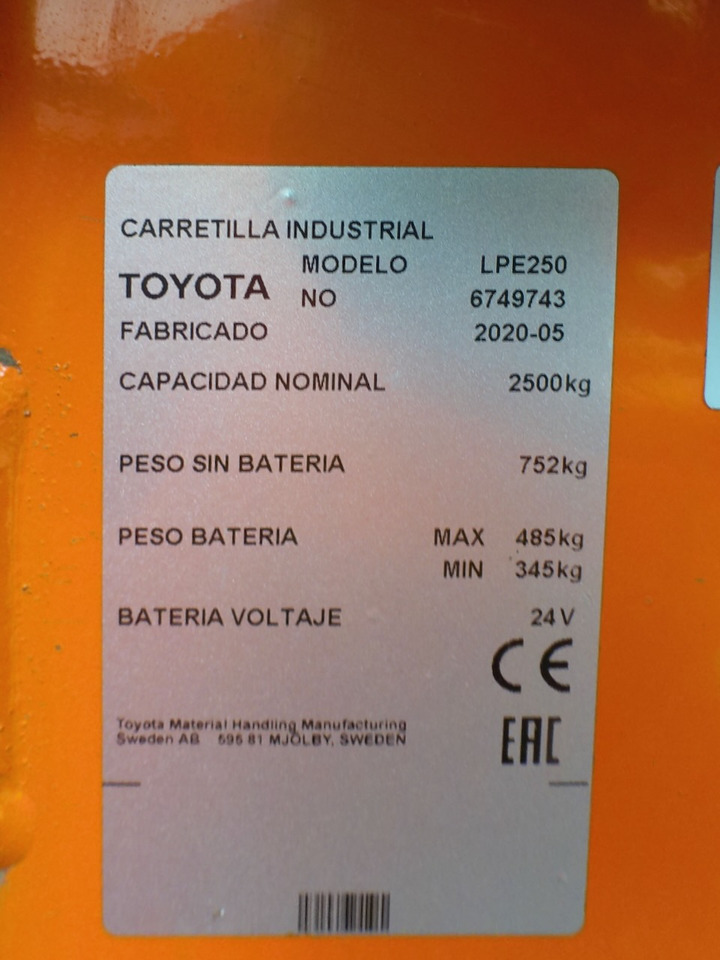 شاحنة نقل الطبالي BT LPE 250 2350x550mm: صورة 7