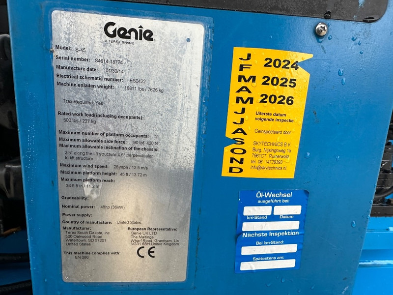 Genie S 45 Trax - مرفاع تلسكوبي: صورة 5 Genie S 45 Trax - مرفاع تلسكوبي: صورة 5
