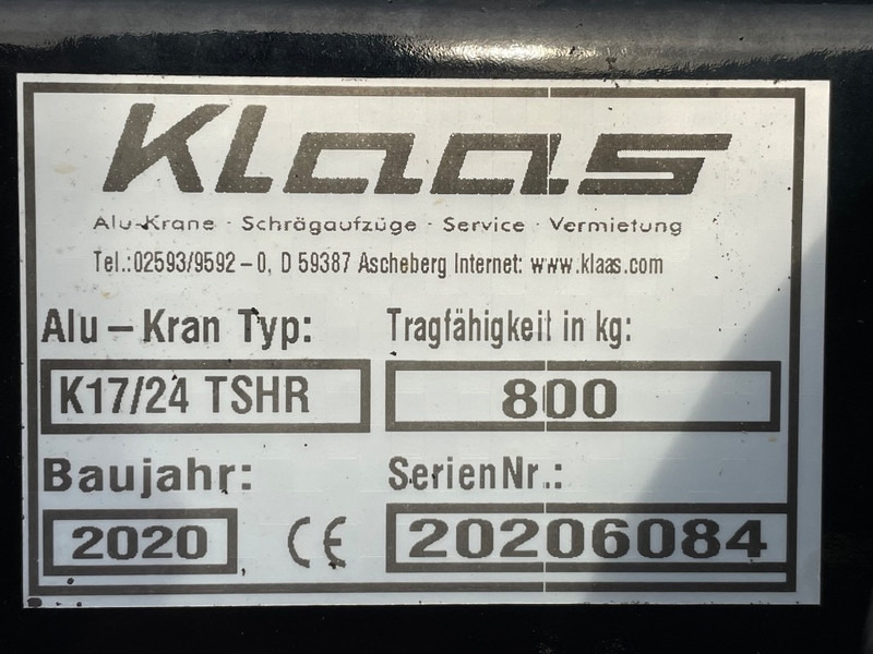 Klaas K 17-24 TSHR - رافعة لجميع التضاريس: صورة 3 Klaas K 17-24 TSHR - رافعة لجميع التضاريس: صورة 3