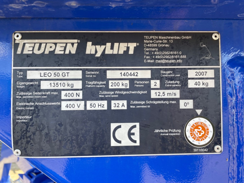 Teupen Leo 50 GT - مرفاع مفصلي, سبايدر لفت: صورة 3 Teupen Leo 50 GT - مرفاع مفصلي, سبايدر لفت: صورة 3